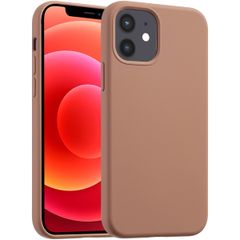 Accezz Liquid Silicone Back Cover with MagSafe Apple iPhone 12 (Pro) - Light brown