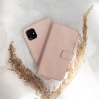 Selencia Echt Leren Bookcase Apple iPhone 11 - Dusty Pink