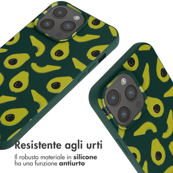 imoshion Siliconen design hoesje met koord Apple iPhone 15 Pro Max - Avocado Green