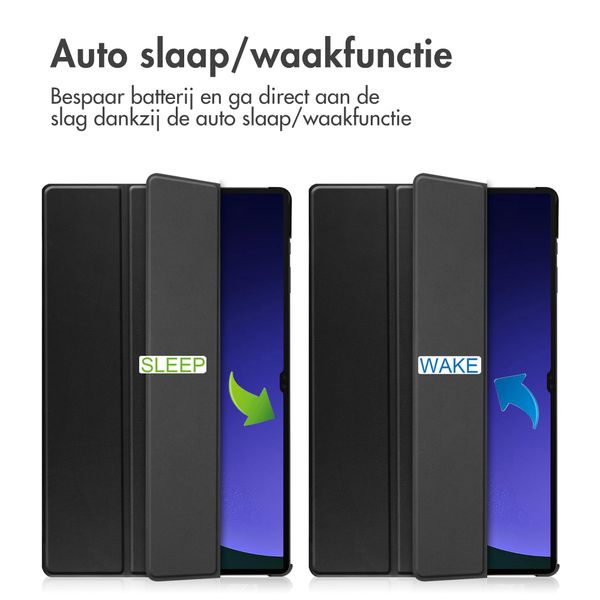 imoshion Trifold Bookcase Samsung Galaxy Tab S10 Ultra / Tab S9 Ultra - Zwart