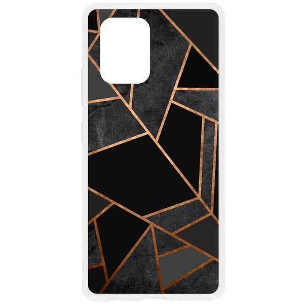 Design Backcover Samsung Galaxy S10 Lite - Grafisch Zwart / Koper