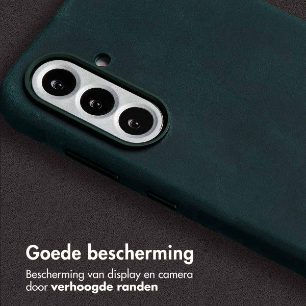 Accezz Vintage Leather Magsafe Backcover Samsung Galaxy A56 - Smokey Green