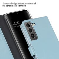 Selencia Echt Leren Bookcase Samsung Galaxy S22 - Lichtblauw