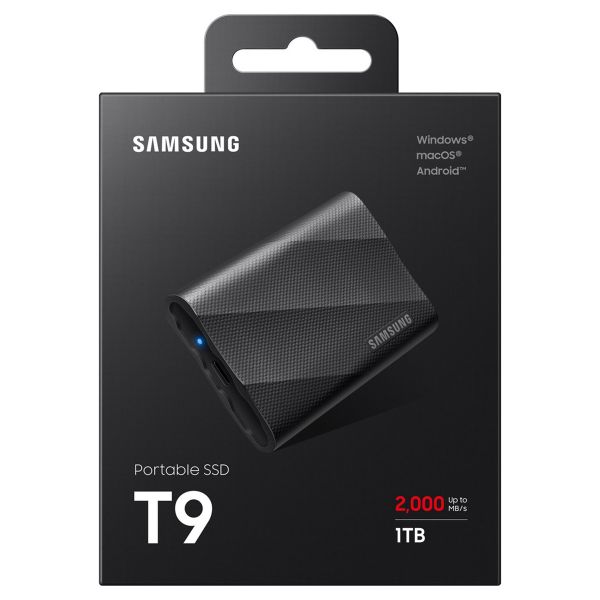 Samsung Portable SSD T9 - 1TB - USB 3.2 Gen 2x2 - Zwart