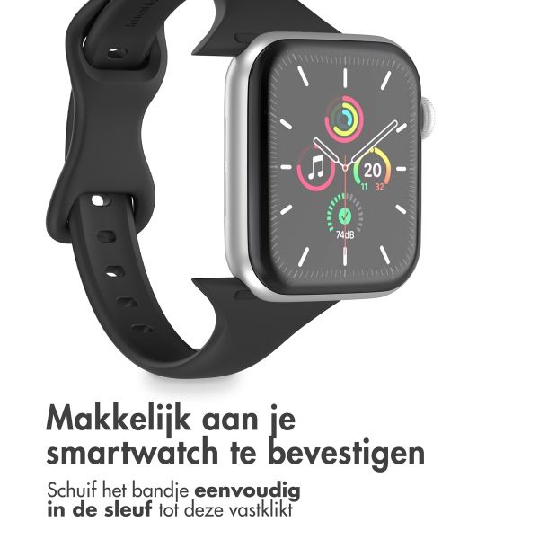 imoshion Slim siliconen bandje Apple Watch Series 1 t/m 9 / SE (38/40/41 mm) | Series 10 (42 mm) - Zwart