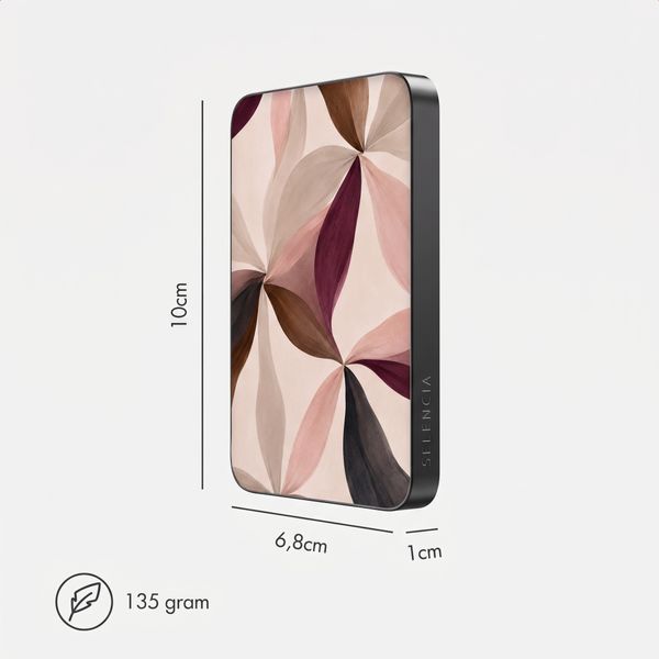 Selencia Vivid Powerbank 5.000 mAh - Draadloze Powerbank - MagSafe en Qi - Black / Silk Spirit