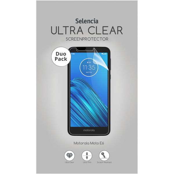 Selencia Duo Pack Ultra Clear Screenprotector Motorola Moto E6