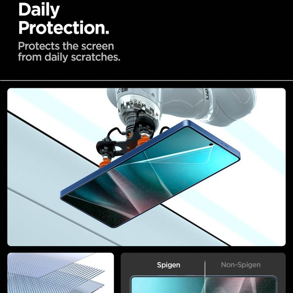 Spigen EliteShield EZ Fit met installatietray - 1 pack Samsung Galaxy S25 Ultra