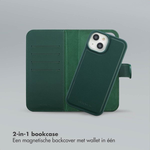 Selencia Olyn Uitneembare Bookcase met MagSafe Apple iPhone 15 - Groen