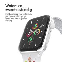 imoshion Sport⁺ bandje Apple Watch Series 1 t/m 9 / SE (38/40/41 mm) | Series 10 / 11 (42 mm) - Maat M/L - White Rainbow