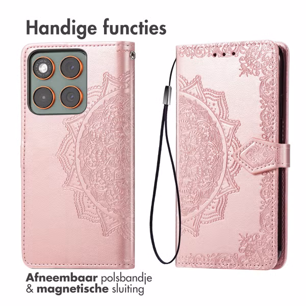 imoshion Mandala Bookcase Motorola Edge 70 - Rose Gold