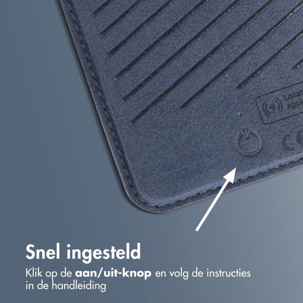 Accezz Magnetische Leren Wallet met standaard - Geschikt voor Apple Find My - Nightfall Blue