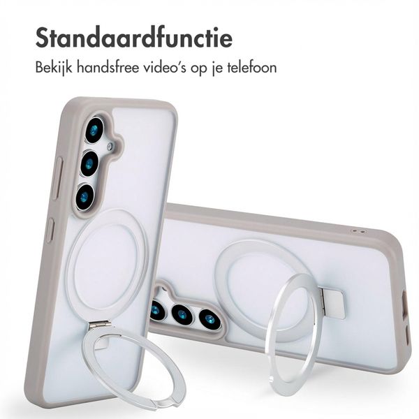 Accezz Ring Stand Backcover met MagSafe Samsung Galaxy S24 - Grijs