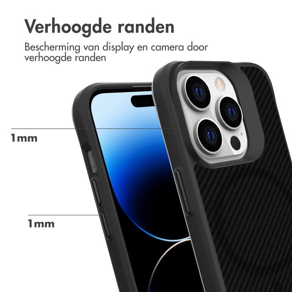 imoshion Rugged Hybrid Carbon Case met MagSafe Apple iPhone 14 Pro Max - Zwart