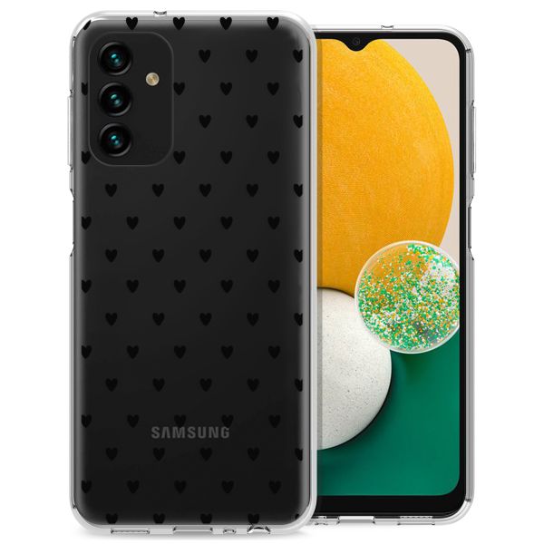 imoshion Design hoesje Samsung Galaxy A13 (5G) / A04s - Hartjes - Zwart