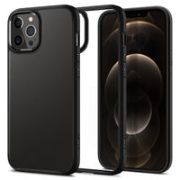 Spigen Ultra Hybrid Backcover Apple iPhone 12 (Pro) - Zwart