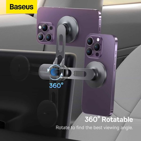 Baseus T-Space Series Magnetische Telefoonhouder auto - Dashboard en middenconsole - MagSafe - Frost Silver