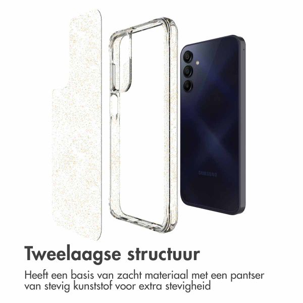 imoshion Clear Glitter Backcover Samsung Galaxy A15 (5G/4G) - Goud