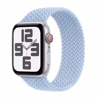 Apple Gevlochten solobandje Apple Watch Series 1 - 11 / SE / Ultra (44/45/46/49 mm) - Maat 2 - Light Blue