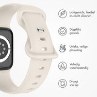 imoshion Siliconen⁺ bandje Apple Watch Series 1 t/m 9 / SE (38/40/41 mm) | Series 10 / 11 (42 mm) - Maat S/M - Starlight