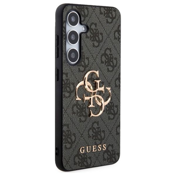 Guess 4G Metal Logo Backcover Samsung Galaxy S24 Plus - Zwart
