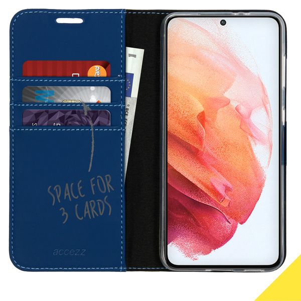 Accezz Wallet Softcase Bookcase Galaxy S21 Plus - Donkerblauw