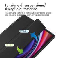 imoshion Trifold Hardcase Bookcase Samsung Galaxy Tab S9 11.0 inch - Zwart