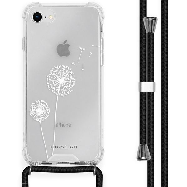 imoshion Design hoesje met koord iPhone SE (2022 / 2020) / 8 / 7 - Paardenbloem - Wit