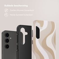 Selencia Vivid Backcover Samsung Galaxy S24 FE - Desert Waves Beige