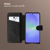 Selencia Riva Bookcase with MagSafe and phone strap Samsung Galaxy A37 (5G) - Black