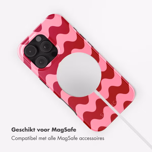 Selencia Vivid Backcover met MagSafe Apple iPhone 16 Pro - Wave Vibes Lipstick