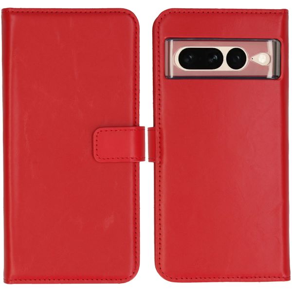 Selencia Echt Leren Bookcase Google Pixel 7 Pro - Rood