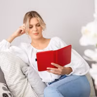 imoshion Vegan Leather Bookcase Kobo Clara HD - Rood