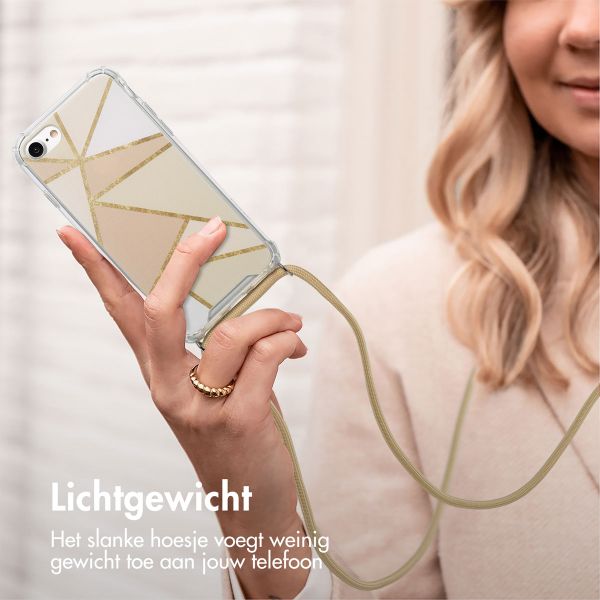 imoshion Design hoesje met koord Apple iPhone SE (2022 / 2020) / 8 / 7 - Beige Graphic