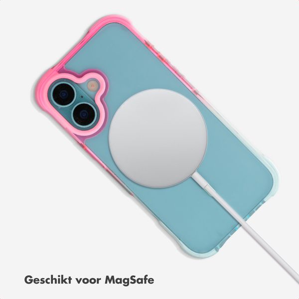 Selencia Gradient Backcover met MagSafe Apple iPhone 16 - Roze / Blauw