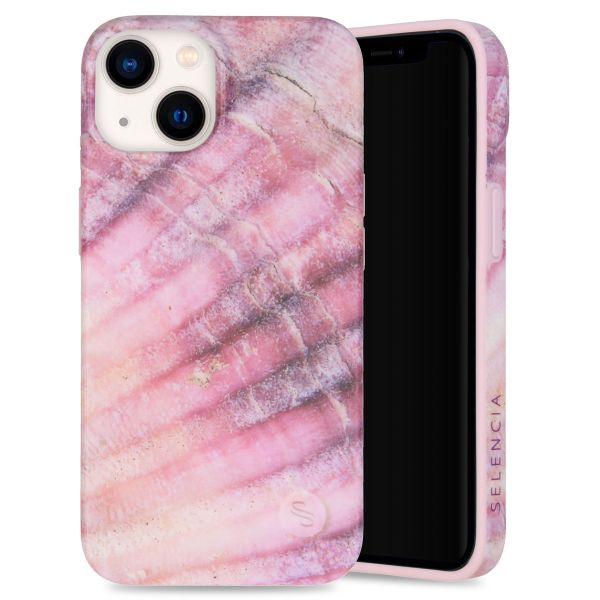 Selencia Aurora Fashion Backcover iPhone 14 - Duurzaam hoesje - 100% gerecycled - Ocean Shell Purple