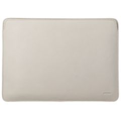 Accezz Leather Laptop hoes Apple MacBook 16 inch - Laptopsleeve - Beige