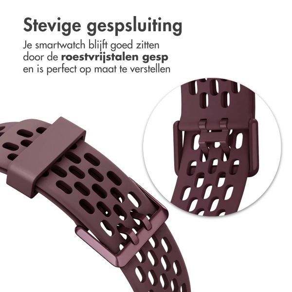 imoshion Siliconen sport bandje met gaatjes Fitbit Charge 5 / Charge 6 - Donkerrood