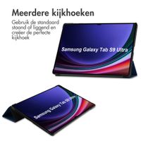 imoshion Trifold Bookcase Samsung Galaxy Tab S10 Ultra / Tab S9 Ultra 14.6 inch - Donkerblauw