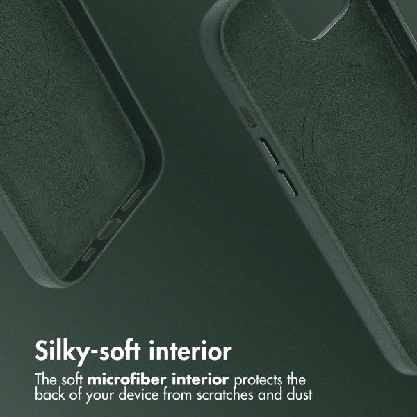 Accezz Leather Back Cover with MagSafe Apple iPhone 13 - Cedar Green