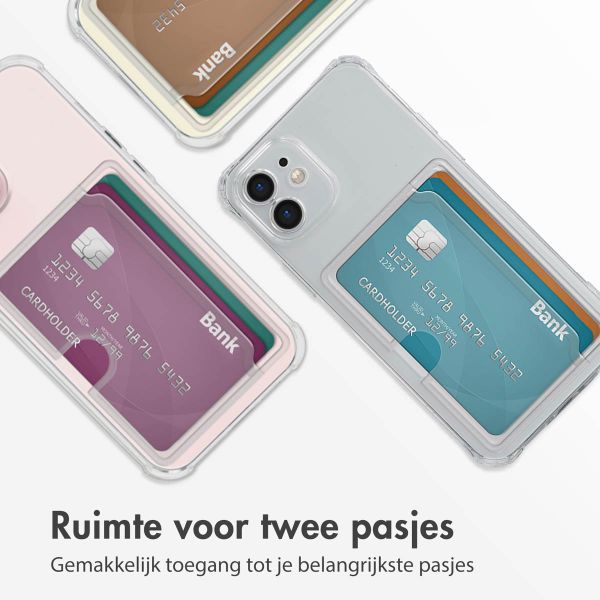 imoshion Softcase Backcover met pasjeshouder Apple iPhone 12 - Transparant