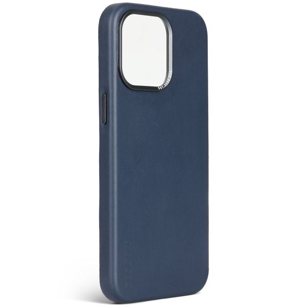 Decoded Leather Backcover MagSafe iPhone 15 Pro Max - Navy