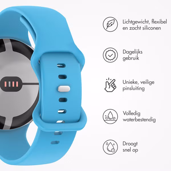 imoshion Siliconen⁺ bandje Google Pixel Watch 3 / 4 (45 mm) - Maat S - Blauw