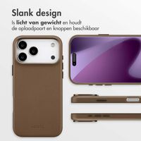 Accezz MagSafe Leather Backcover Apple iPhone 17 Pro Max - Coffee Brown