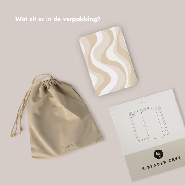 Selencia Vivid Bookcase Kobo Clara Colour / Clara BW - Desert Waves Beige