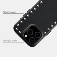 Selencia Studs Backcover met MagSafe Apple iPhone 15 Pro - Velvet Black