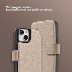 Selencia Riva Bookcase met MagSafe en Koord Apple iPhone 15 - Beige