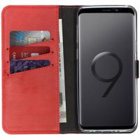 Selencia Echt Lederen Bookcase Samsung Galaxy S9 - Rood