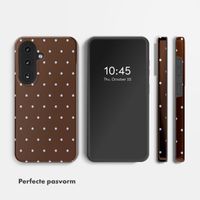Selencia Vivid Backcover met MagSafe Samsung Galaxy S26 FE - Happy Dots Chocolate