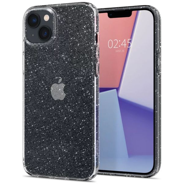 Spigen Liquid Crystal Glitter Backcover iPhone 14 Plus - Transparant